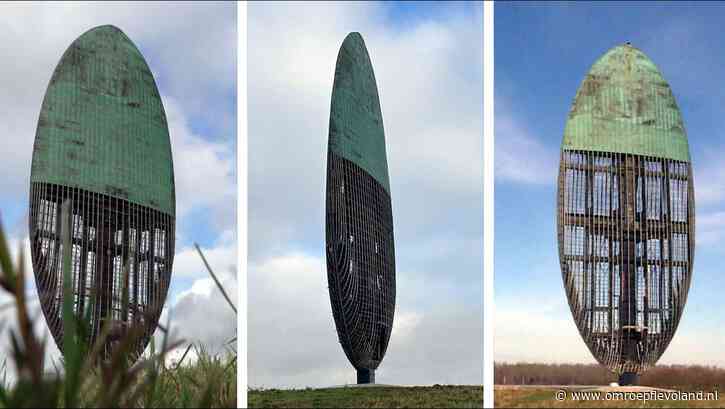 Lelystad - Koperdieven verjagen kunstwerk De Tong van de Knardijk