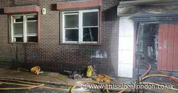 Five taken to hospital after fire rips through disused Southwark flats