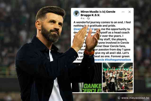 “Ik vertrek als een goed mens, daar gaat het om”: emotionele Miron Muslic zet punt achter “wondermooie periode” bij Cercle Brugge