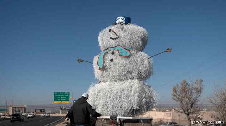 Albuquerque's iconic tumbleweed snowman returns for Christmas