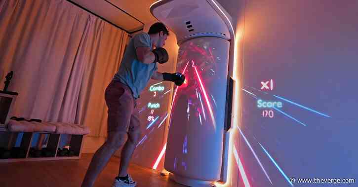 Growl’s interactive bag lets you punch your boxing trainer in the face