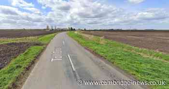Firefighters rescue person from overturned car in Cambridgeshire village