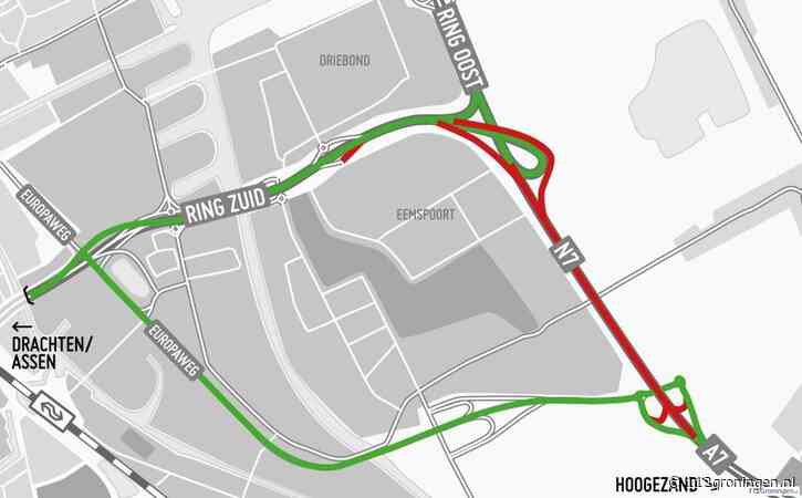 N7 tussen Euvelgunne en Westerbroek 6-9 december dicht