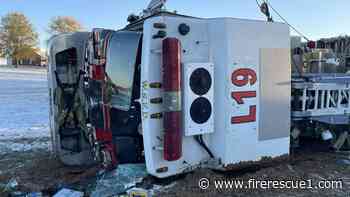 N.C. firefighter injured when ladder truck overturns