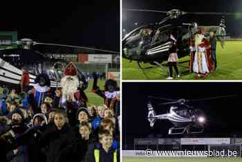 IN BEELD. Sinterklaas landt met helikopter op veld van voetbalclub KFC Nijlen: “Onvergetelijke ervaring”