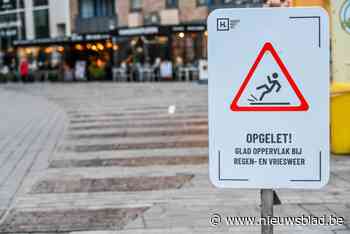 Opnieuw valpartijen door gladde metalen platen aan Hasseltse Molenpoort