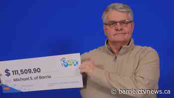 Barrie man couldn't believe his luck after winning nearly $112,000 with Lotto Max