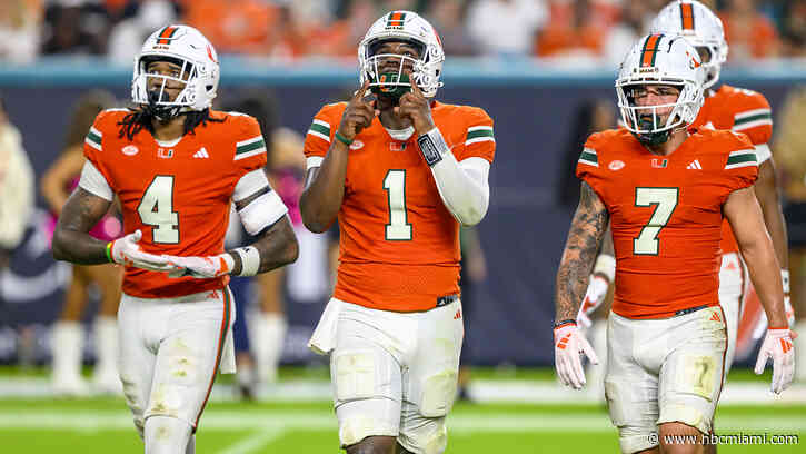 Hurricanes' playoff hopes nosedive in latest College Football Playoff rankings