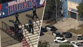 Large police presence at Hialeah Senior High School after apparent hoax gun call