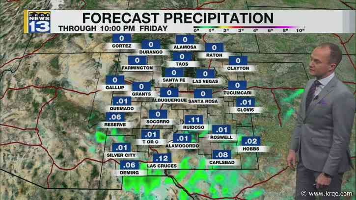 Rain moves into southern New Mexico Thursday