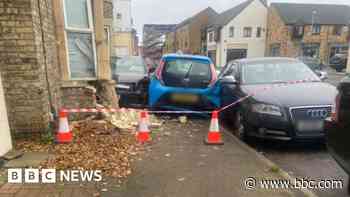 Fail-to-stop driver crashes into house