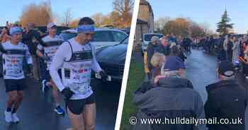 Kevin Sinfield gets hero's welcome in Willerby Square on day 5 of ultramarathon