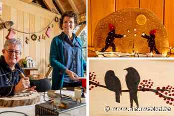 Buurvrouwen maken kerstdecoratie met pyrografie en glaskunst: “Van ons heb je het laatste nog niet gezien”