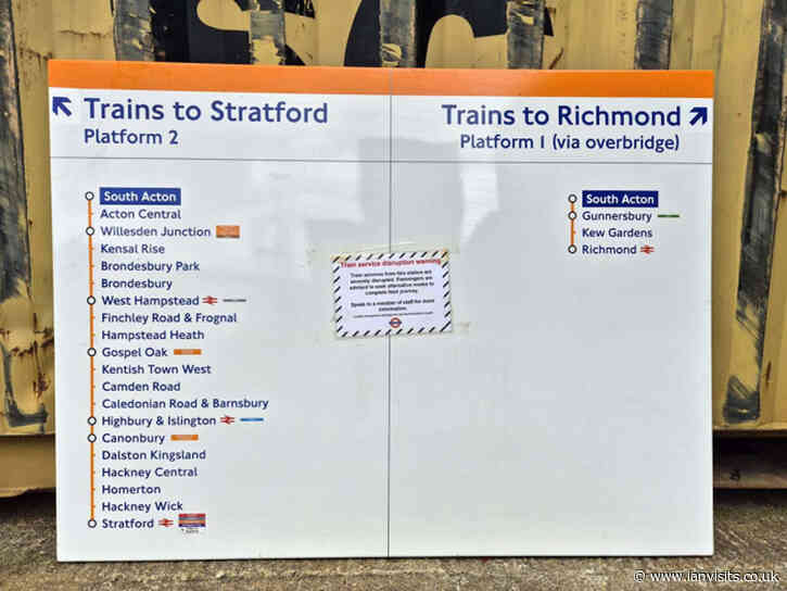 The old London Overground signs are being sold off