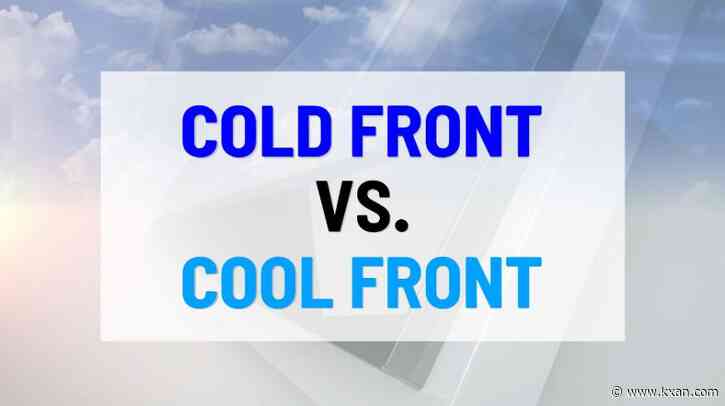 What's the difference: 'Cold front' vs 'Cool front'