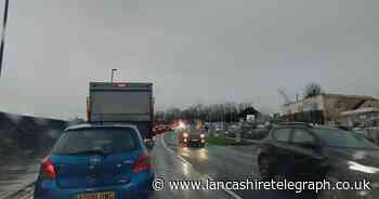 Long queues on busy route past Blackburn hospital
