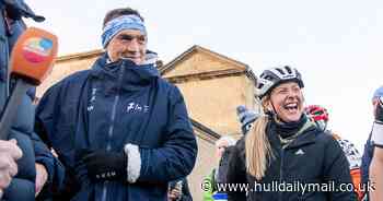 Laura Kenny joins Kevin Sinfield through Hull after sharing personal MND story