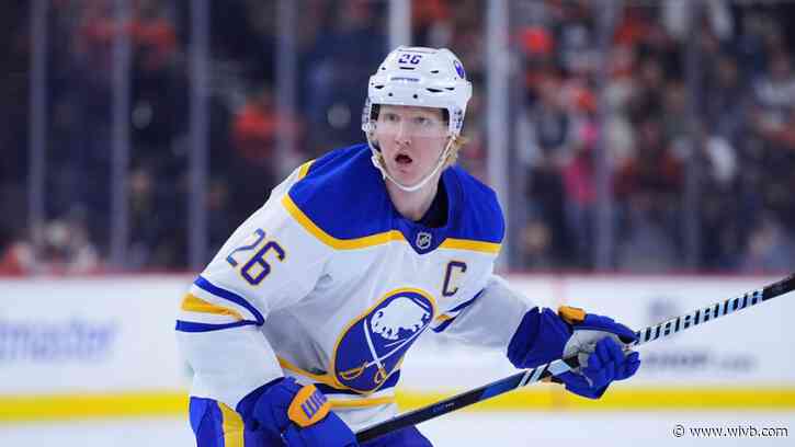 Sabres captain Rasmus Dahlin out vs. Jets because of back spasms