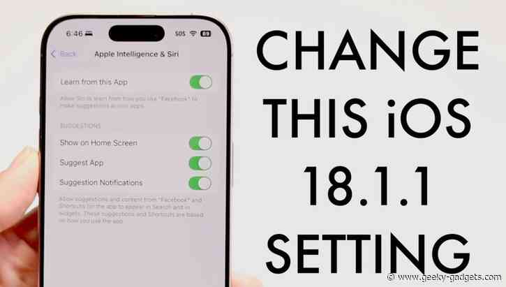 You NEED to Change This iOS 18.1.1 Setting NOW!
