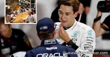 Max Verstappen en Russell samen aanwezig bij diner, Norris grapt: ‘Zo ver mogelijk bij elkaar vandaan’