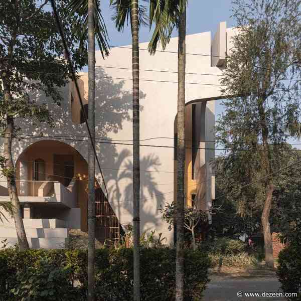 Abin Design Studio wraps community hall with curved openings in Kolkata