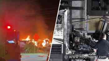 Video shows mobile home fire that killed 1 in Hallandale Beach