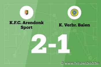 Vijf opeenvolgende overwinningen voor Arendonk B na 2-1 tegen Balen