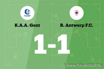 Jong AA Gent speelt gelijk tegen Young Reds