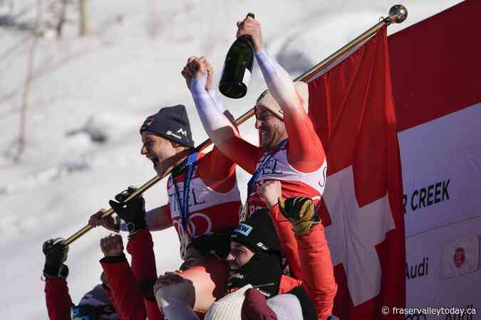 Murisier claims 1st World Cup win by taking men’s downhill, Canada’s Crawford fourth