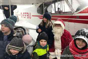 Nikolaus landet am Flugplatz Bielefeld