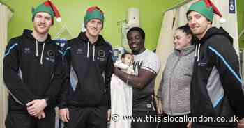 Millwall players visit young patients at Lewisham Hospital ahead of Christmas