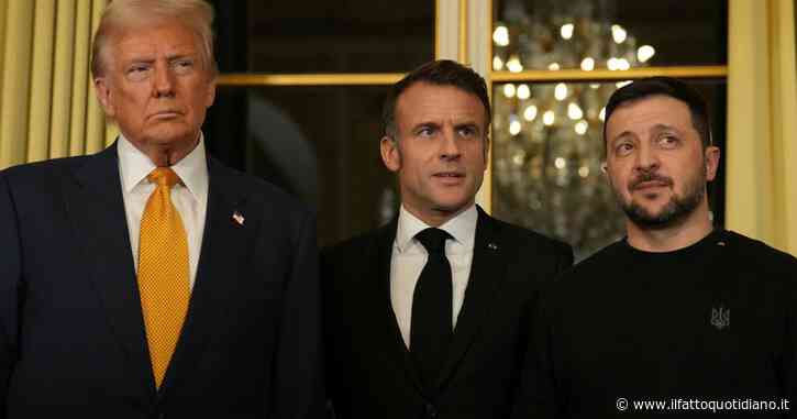 Macron, Trump e Zelensky, trilaterale a sorpresa a Parigi. Il tycoon: “Il mondo sta impazzendo”