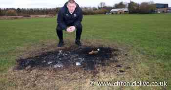Wallsend football club's pitch left unplayable after being damaged by motorbike fire