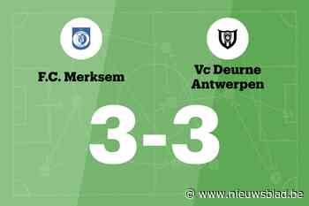FC Merksem B en VC Deurne Antwerpen delen de punten