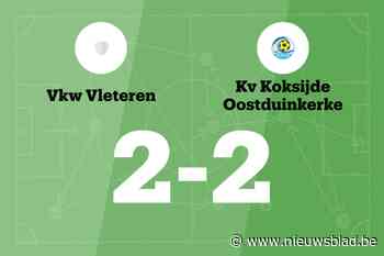 VKW Vleteren sleept gelijkspel uit de brand in de thuiswedstrijd tegen KV Koksijde Oostduinkerke