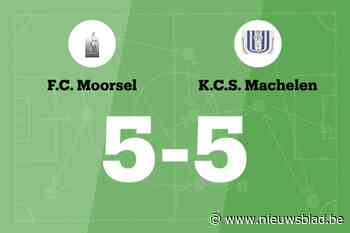 CS Machelen B sleept gelijkspel uit de brand in de uitwedstrijd tegen Moorsel B