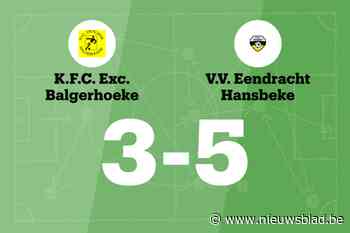 Eendracht Hansbeke zet ongeslagen reeks voort tegen Excelsior Balgerhoeke