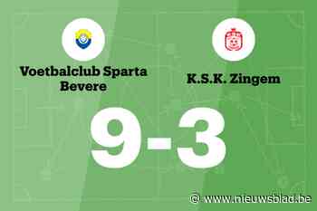 VC Sparta Bevere verslaat KSK Zingem B met 9-3