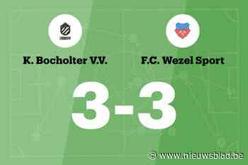 Bocholter en Wezel Sport spelen 3-3