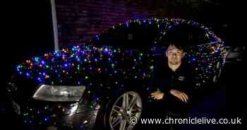 The Ashington man who wrapped car in Christmas lights to spread joy this festive season
