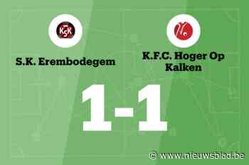 Gelijkspel voor SK Erembodegem thuis tegen HO Kalken B