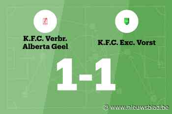 Gelijkspel voor Alberta Geel thuis tegen Exc. Vorst