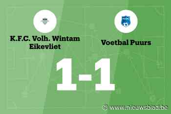De Backer redt punt voor Puurs tegen Wintam
