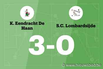 SC Lombardsijde nog steeds zonder winst na verlies tegen Eendracht De Haan