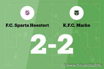 FC Marke sleept gelijkspel uit de brand in de uitwedstrijd tegen Sparta Heestert