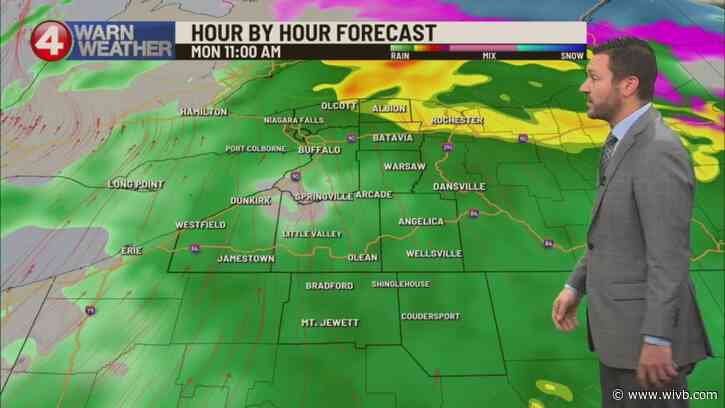 Warmer Sunday, but a rainy Monday is coming