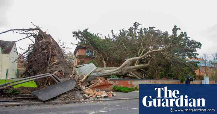 Cleanup begins after damage brought by Storm Darragh, which left two men dead