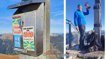„Was soll das?“ Allgäuer ärgert sich über Sticker an Gipfelkreuzen - und schreitet zur Tat