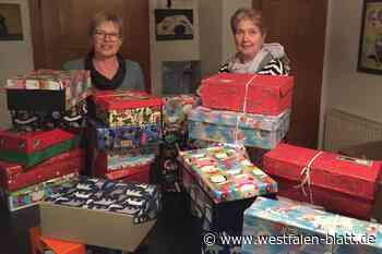 Eine Spenderin legt sich besonders ins Zeug