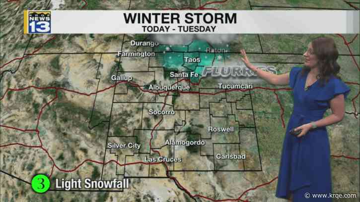 Light mountain snow tonight and a drop in temperatures tomorrow